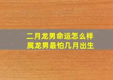 二月龙男命运怎么样 属龙男最怕几月出生